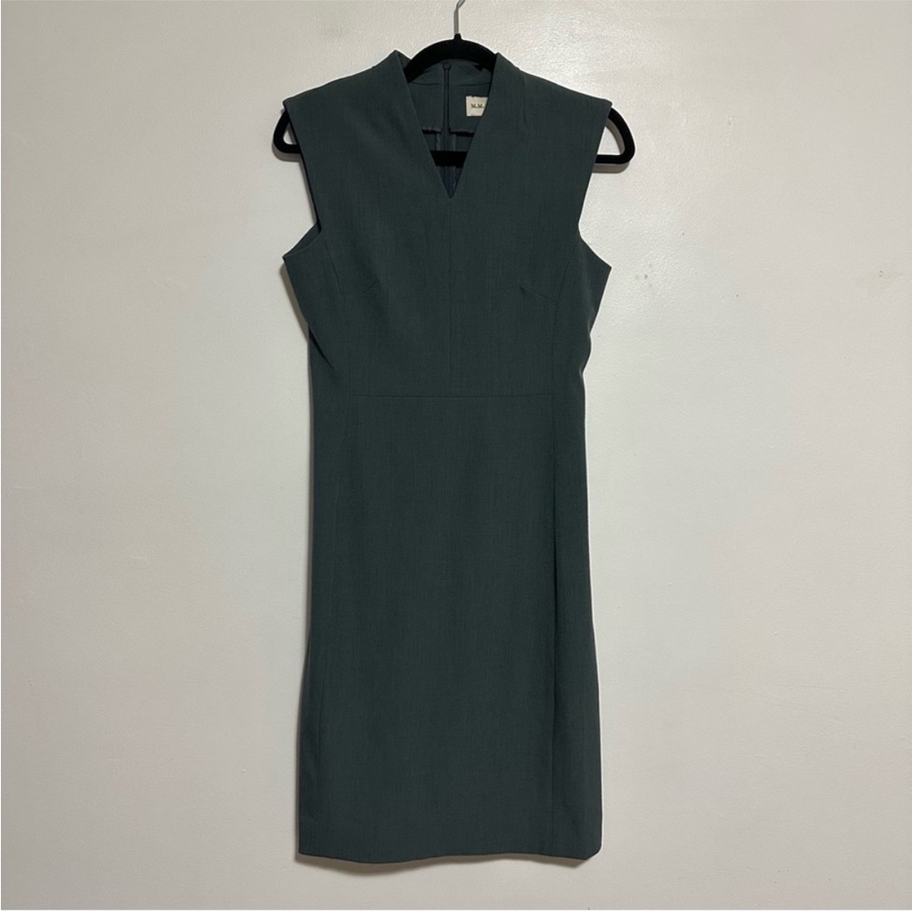 MM Lafleur Aditi Sheath Career Dress in Spruce Grey size 4